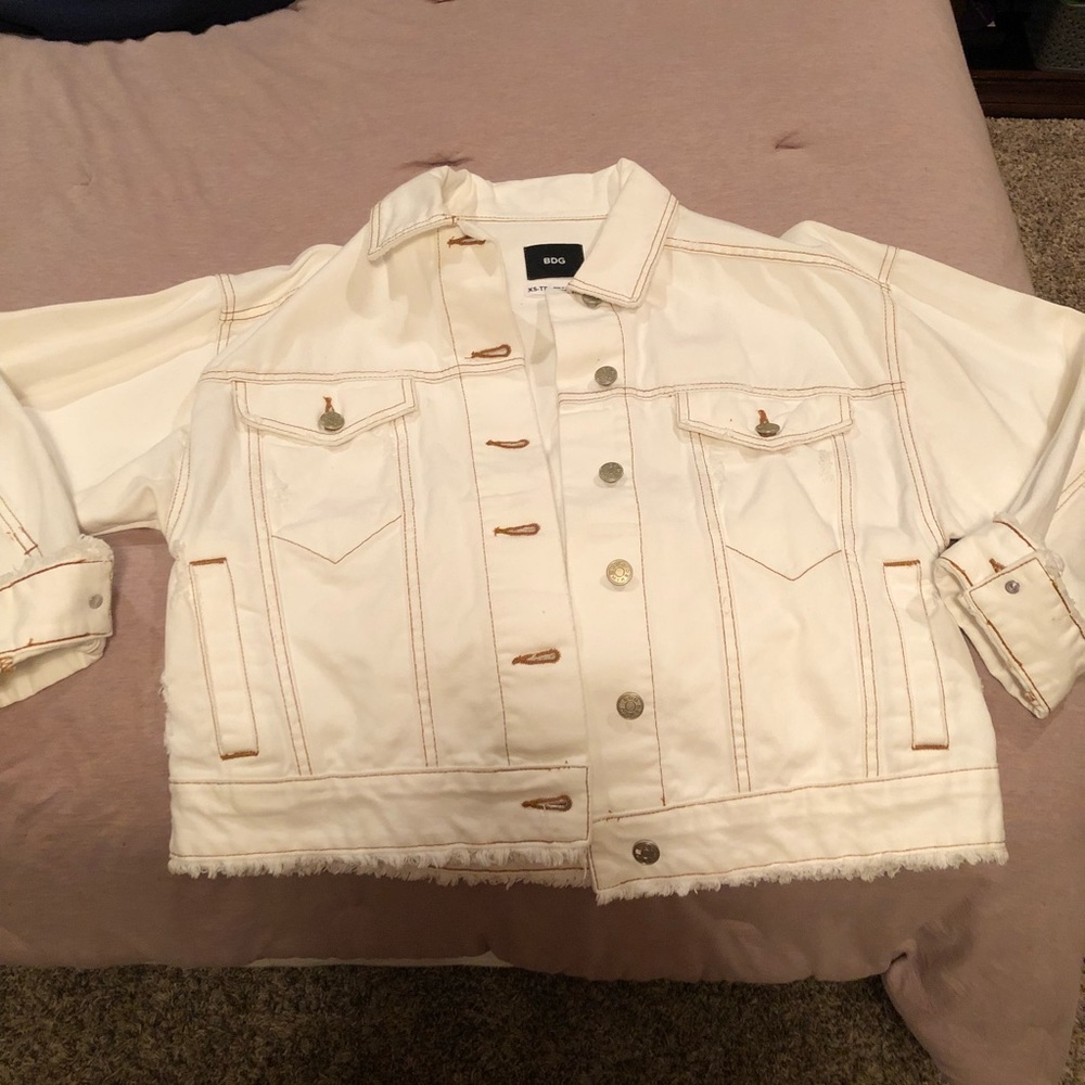 White jean jacket